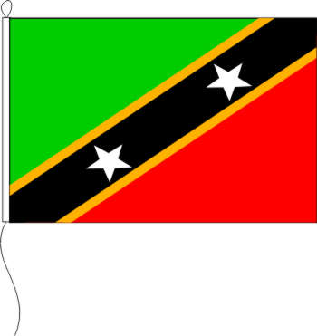 Flagge St. Christopher + Nevis 20 x 30 cm