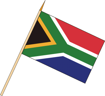 Stockflagge Südafrika (VE 10 Stück) 30 x 45 cm