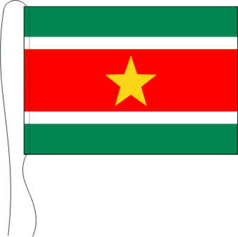 Tischflagge Surinam 15 x 25 cm