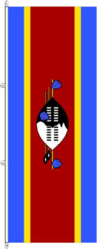 Flagge Swasiland 300 x 120 cm
