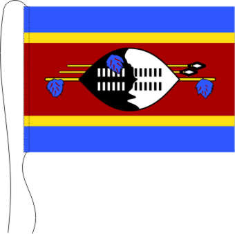 Tischflagge Swasiland 15 x 25 cm