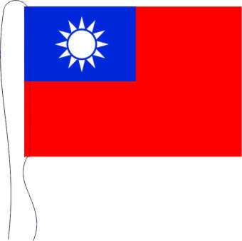 Tischflagge Taiwan 15 x 25 cm