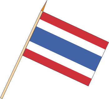 Stockflagge Thailand (VE 10 Stück) 30 x 45 cm