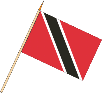 Stockflagge Trinidad + Tobago ( VE 10 Stück ) 30 x 45 cm
