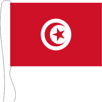 Tischflagge Tunesien 15 x 25 cm