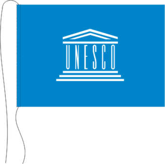 Tischflagge UNESCO 15 x 25 cm