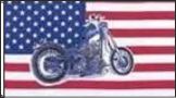 Flagge USA mit Harley Davidson 150 x 90 cm