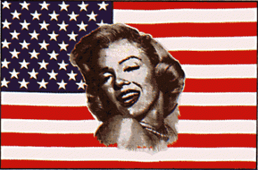 Flagge USA mit Marylin Monroe 150 x 90 cm