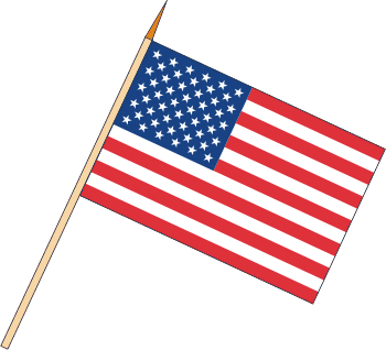 Stockflagge USA - Restposten 30 x 45 cm