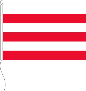 Flagge Wismar rot/weiß gestreift 80 x 120 cm