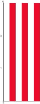 Flagge Wismar rot/weiß gestreift 200 x 80 cm Marinflag