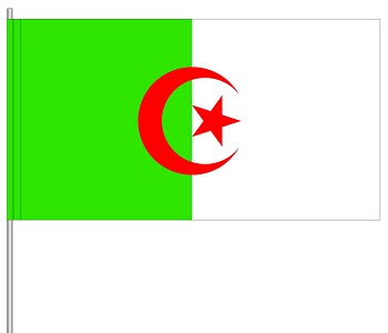 Papierfahnen Algerien  (VE   50 Stück) 12 x 24 cm