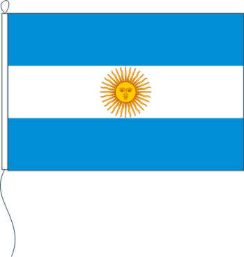Flagge Argentinien mit Wappen 30 x 45 cm Marinflag