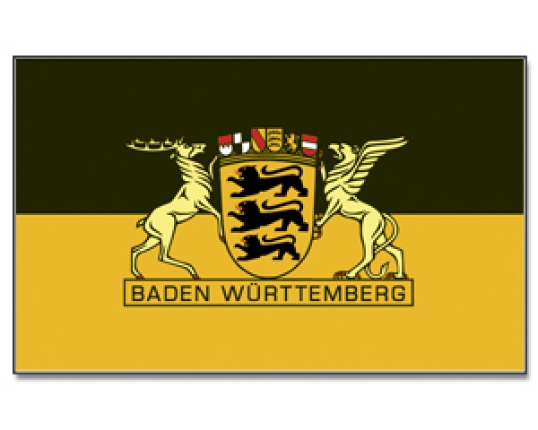 Flagge Baden-Württemberg mit großem Landeswappen 100 x 150 cm Marinflag