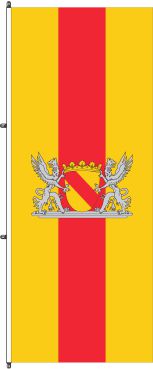 Fahne Baden mit Wappen 400 x 150 cm Qualität Marinflag