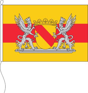 Fahne Baden mit Wappen   20 x 30 cm Qualität Marinflag