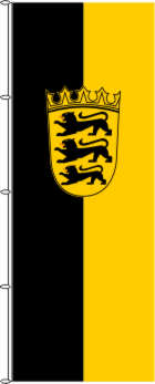 Flagge Baden-Württemberg mit Wappen 400 x 150 cm Marinflag