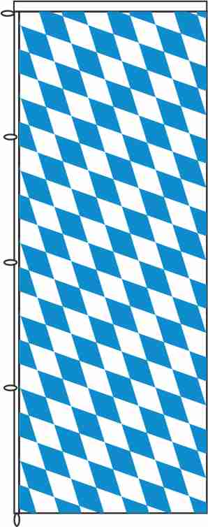 Auslegerfahne Bayern Raute 150 x 400 cm Marinflag