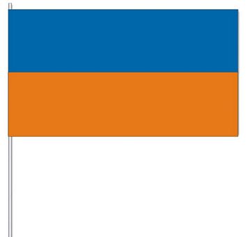 Papierfahnen Farbe blau/orange  (VE   50 Stück) 12 x 24 cm