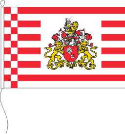 Flagge Bremen mit Flaggenwappen 120 x 80 cm Marinflag