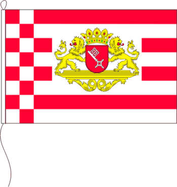 Flagge Bremen mit Wappen 180 x 120 cm Marinflag