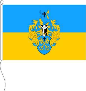 Flagge Buxtehude mit Wappen   45 x 30 cm Marinflag