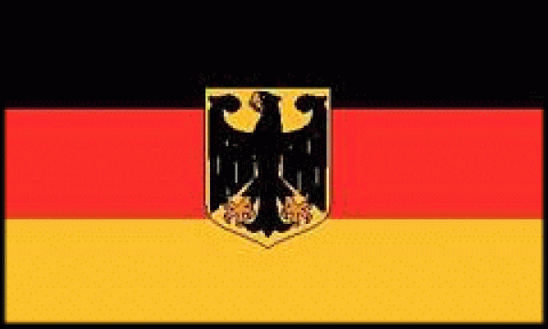 Flagge Deutschland mit Adler / Bundesdienstflagge 90 x 150 cm