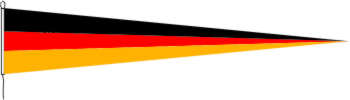 Flagge Deutschland - spitz zulaufend - Restposten 30 x 200 cm