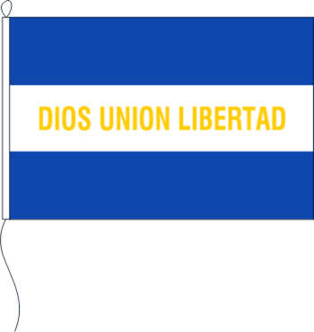 Flagge El Salvador mit Text Handelsflagge 100 x 150 cm