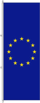 Flagge Europarat 500 x 120 cm Qualität 115 g/qm