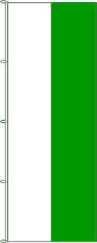 Hochformatflagge Schützen weiß/grün 300 x 120 cm Qualität Marinflag