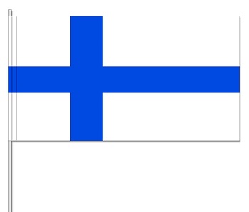 Papierfahnen Finnland  (1 Stück) - Restposten 12 x 24 cm
