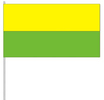 Papierfahnen Farbe gelb/grün   (VE   100 Stück) 12 x 24 cm