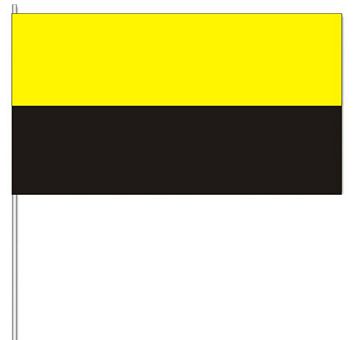 Papierfahnen Farbe gelb/schwarz  (VE 1000 Stück) 12 x 24 cm