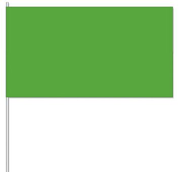Papierfahnen Farbe grün  (VE  250 Stück) 12 x 24 cm