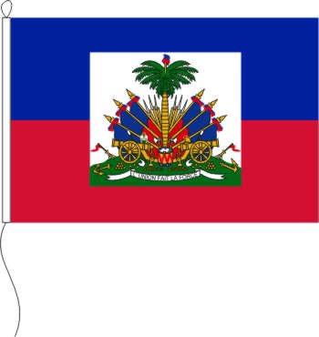 Flagge Haiti mit Wappen 120 x 200 cm