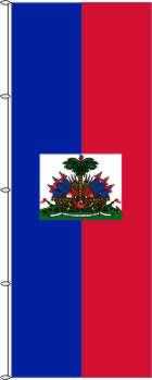 Flagge Haiti mit Wappen 200 x 80 cm