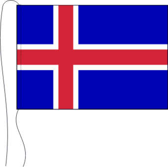 Tischflagge Island 15 x 25 cm