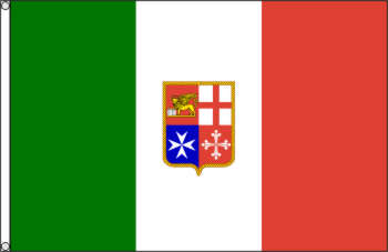 Flagge Italien mit Wappen 90 x 150 cm