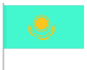 Papierfahnen Kasachstan  (VE  100 Stück) 12 x 24 cm