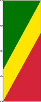 Flagge Kongo (Republik, Brazzaville) 500 x 150 cm