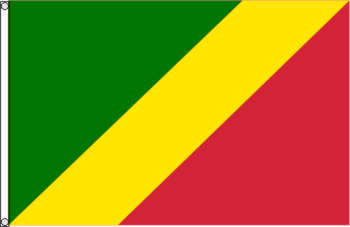 Flagge Kongo (Republik, Brazzaville) 90 x 150 cm