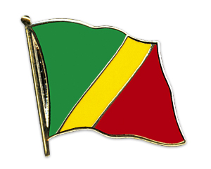 Anstecknadel Kongo (Republik Brazzaville) (VE 5 Stück) 2,0 cm