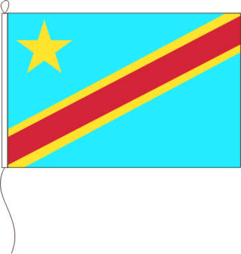 Flagge Kongo (Demokr. Republik, Kinshasa) 200 x 335 cm