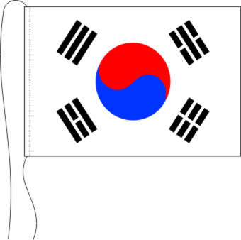 Tischflagge Korea Süd 15 x 25 cm