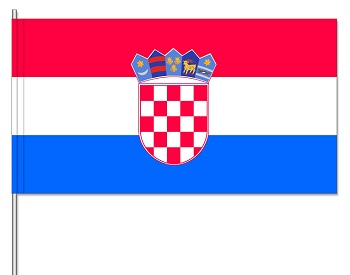 Papierfahnen Kroatien  (1 Stück) - Restposten 12 x 24 cm