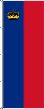 Flagge Liechtenstein mit Wappen 500 x 150 cm