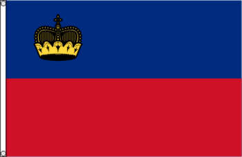 Flagge Liechtenstein mit Wappen 90 x 150 cm