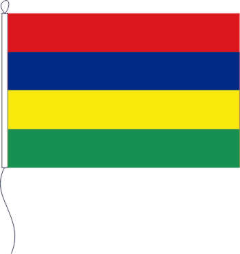 Tischflagge Mauritius 10 x 15 cm