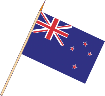 Stockflagge Neuseeland (VE 10 Stück) 30 x 45 cm